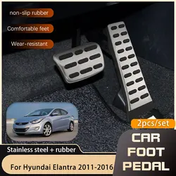 Pedały nożne samochodu ze stali nierdzewnej dla Hyundai Elantra Avante i35 Elantra 2011 2012 2013 2014 2015 2016 okładzina pedału hamulca/przyspieszenia