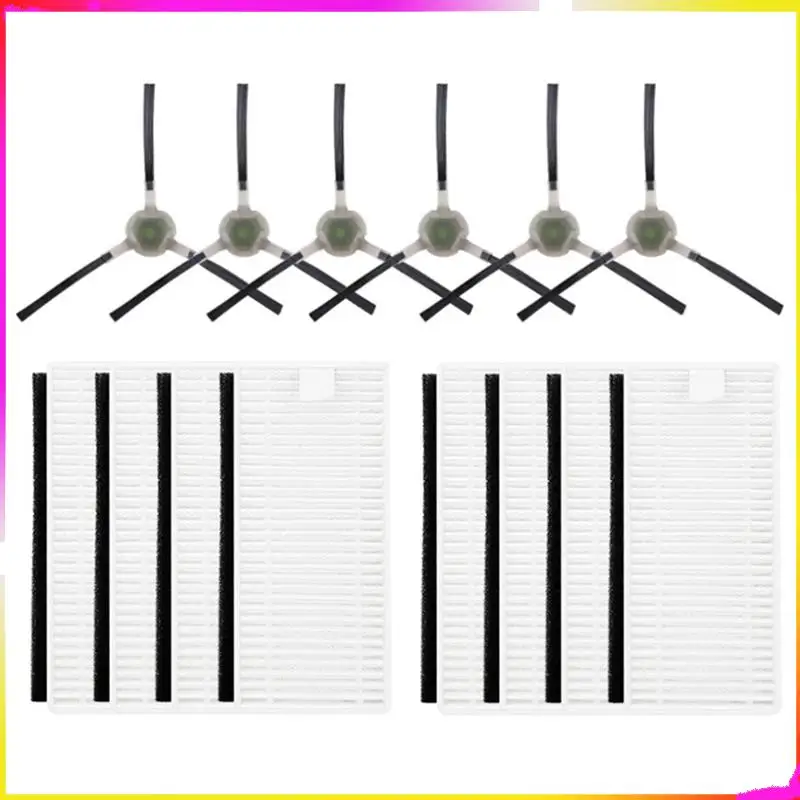 M04k 14 peças para lefant m201 u180 m571 m200 m500 m501 m520 t700 t800 peças de aspirador de pó robótico filtros hepa escovas laterais