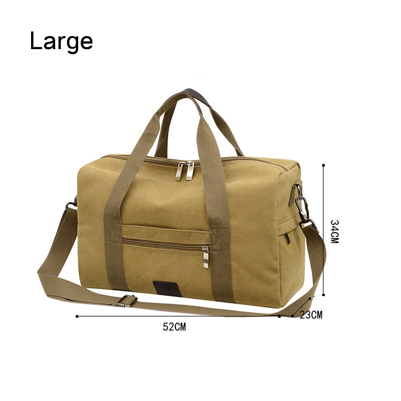 Heren Grote Sporttas Sporttas Cabine Holdall Duffle Schouder Weekend Tas Grote Capaciteit Reistas Canvas Tas