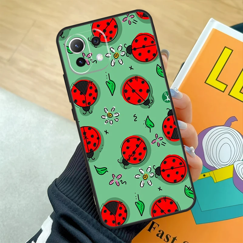 Ladybug Beetle Case For Xiaomi 13 Pro 12T 11T 12 13 Lite 12X POCO F5 X3 X5 M4 Pro M5s X4 F4 GT F3 Cover