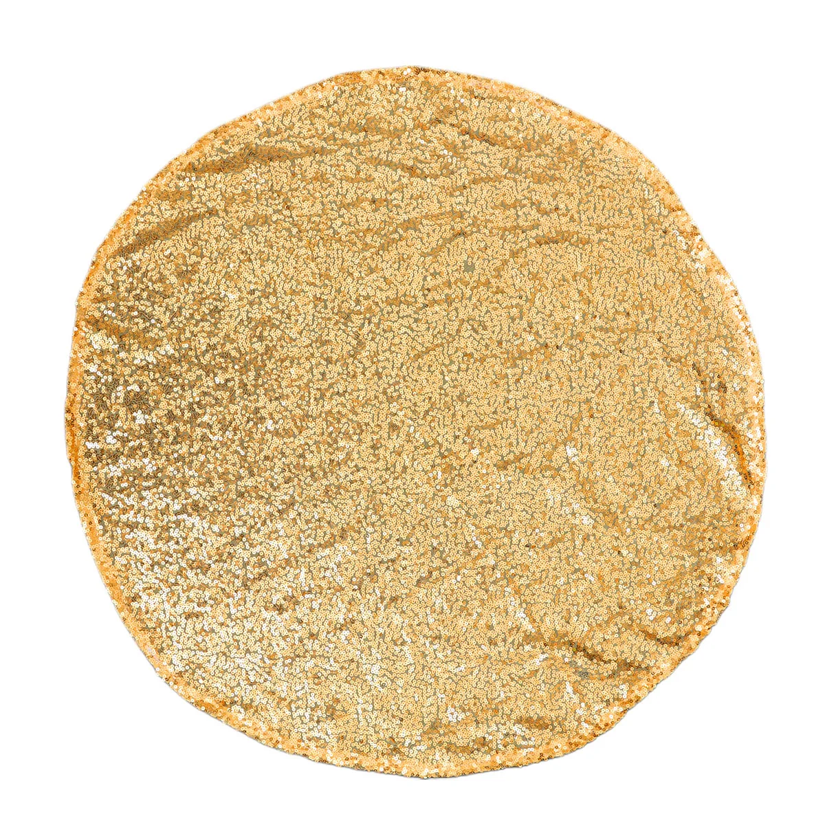 

Sequin Tablecloth Round Golden Shiny Cover For Wedding Banquet Celebration Lightweight Polyester Glitter Table Runner