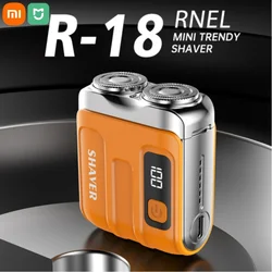 Xiaomi mijia R-18 barbeador elétrico inteligente doméstico display digital mini lâmina dupla recarregável barbeador poderoso presente masculino