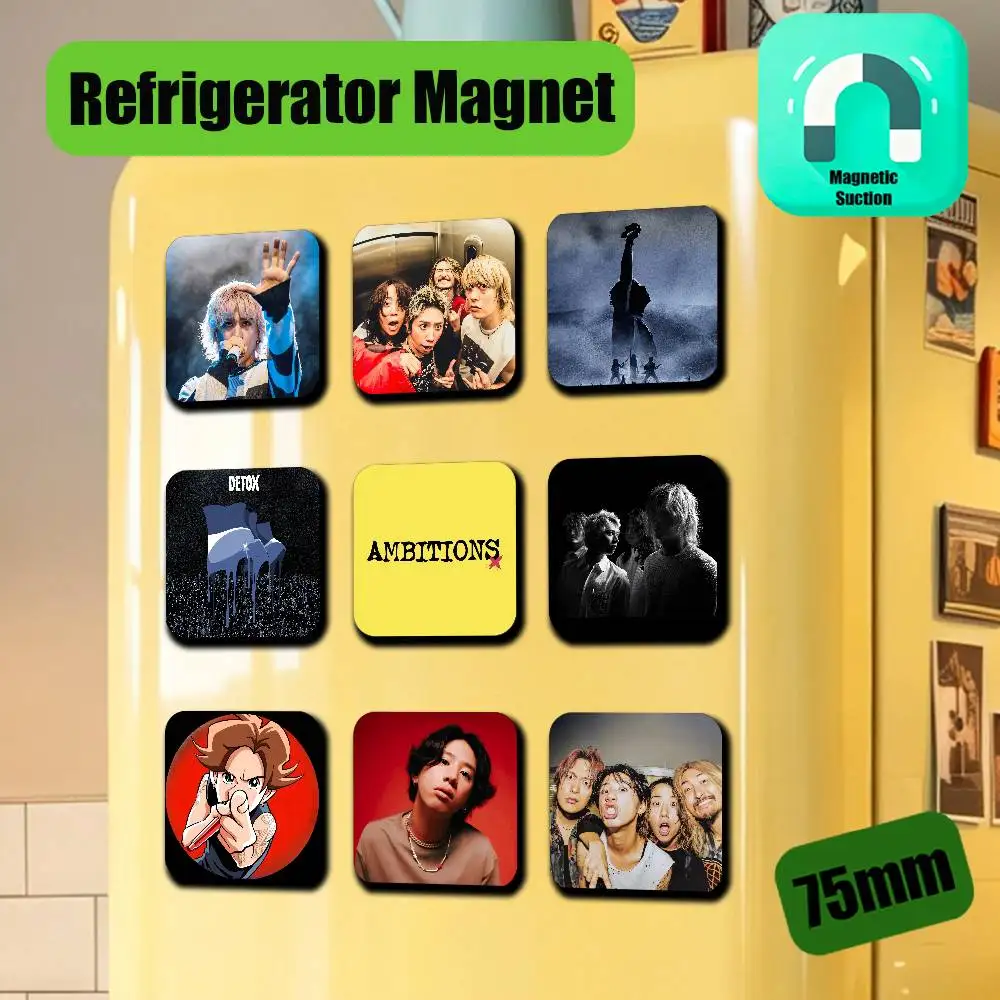 For ONE OK ROCK Detox Ambitions Fridge Magnetic Metal Icebox Cabinet Custom Refrigerator Magnets Decoration Gift