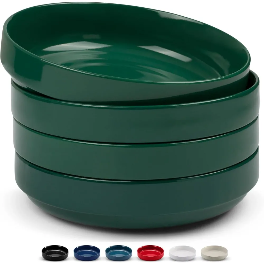 

Керамические большие миски для макарон, можно мыть в микроволновой печи и в посудомоечной машине, отлично подходят для супов и салатов, неглубокие сервировочные миски, глянцевый фарфор,