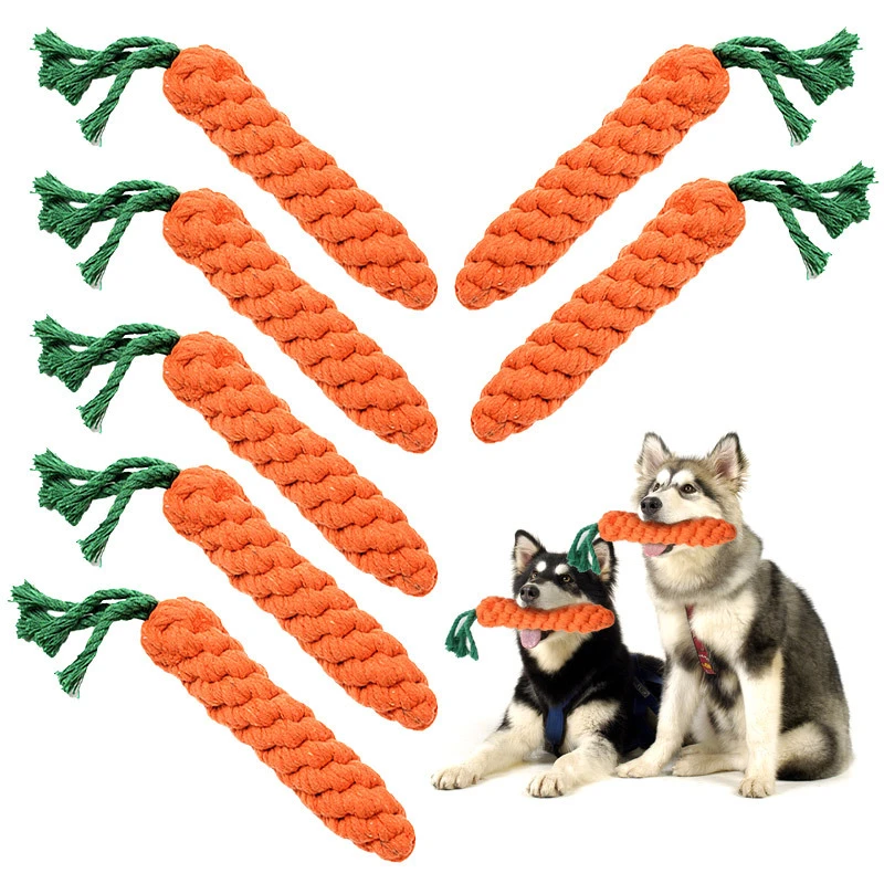 1Pcs Pet Dog Toys Cartoon Animal Dog Chew Toys Durable Braided Bite Resistant Puppy Molar Cleaning Teeth Cotton Rope Knot Toy