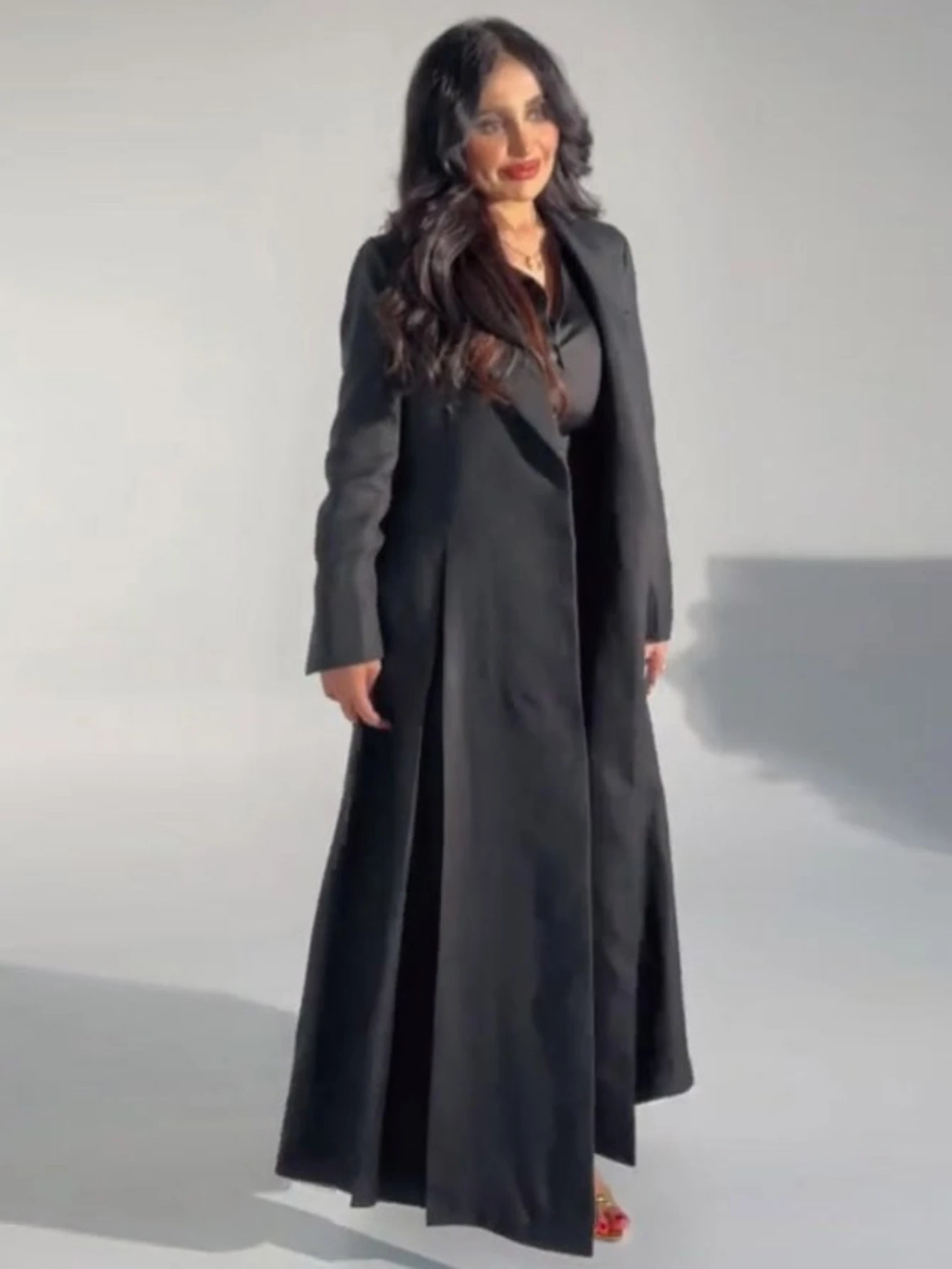 

Женское осенне-зимнее пальто средней длины в британском стиле в стиле ретро