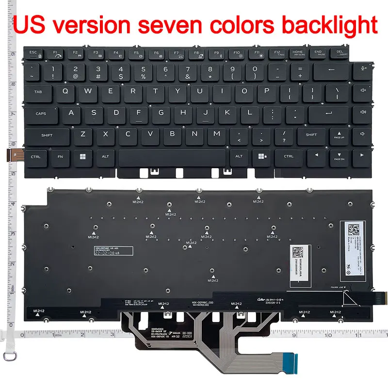 New Original Laptop Keyboard For Dell Alienware X14 R1 X14 R2 P150G X15 R1 X15 R2 P111F Seven Colors Backlit