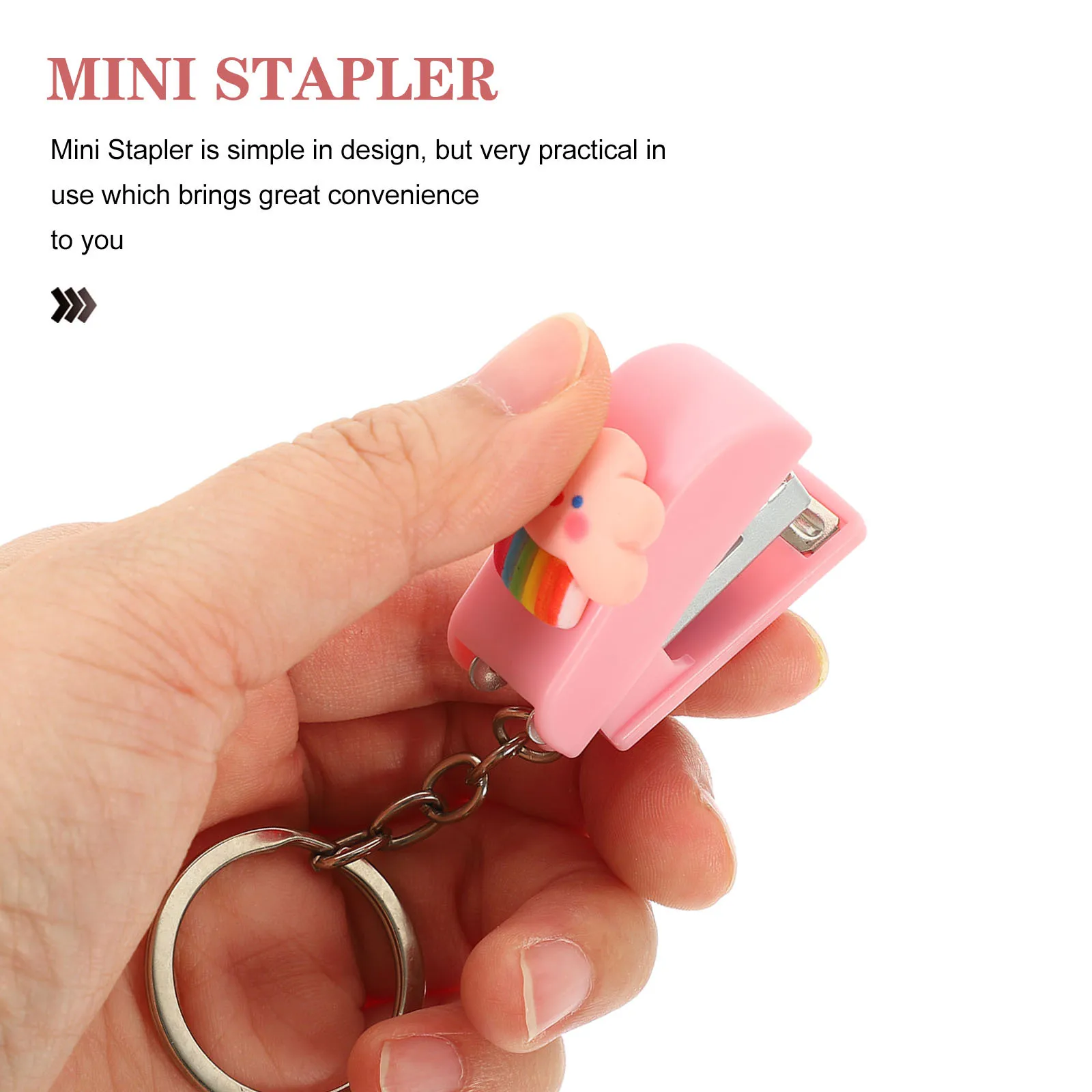 1Set Small Mini Stapler Compact Lightweight Office Stapler for Desk School Paper Stapling Easy Use Cute School Supplies