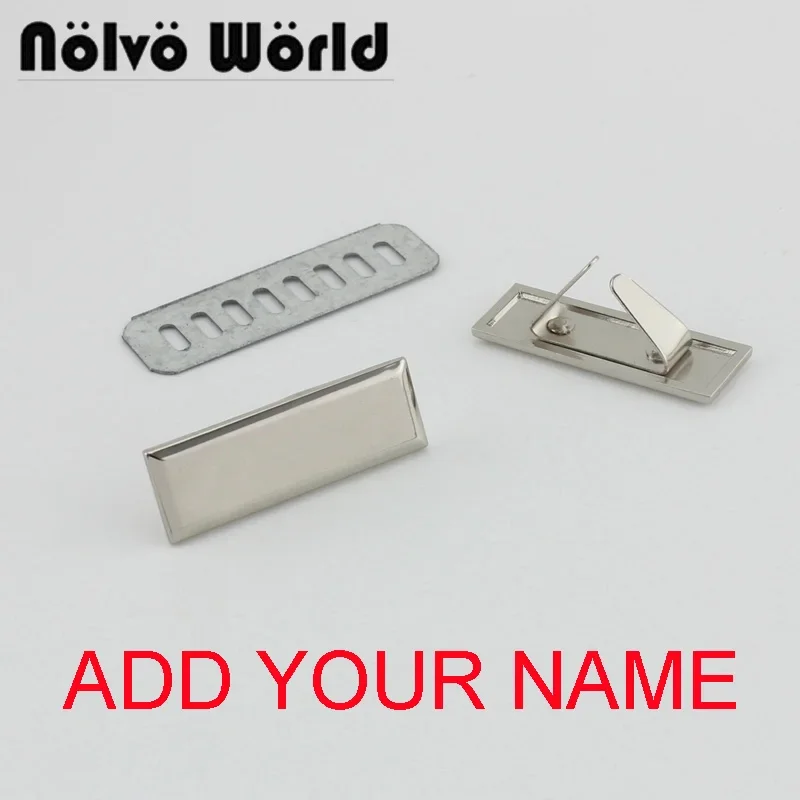 

50-100 pieces,add YOUR NAME 36*12mm light gold handbag rectangle metal purse label tags,bags purse metal labels,