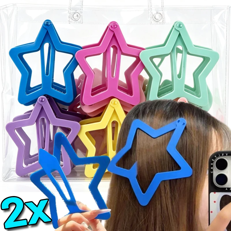 Star-shaped Large Hairpin Giant Hair Accessory Five-point Star Clasp Hair Clips for Back Head Y2K Subculture Headwear Bag Decor