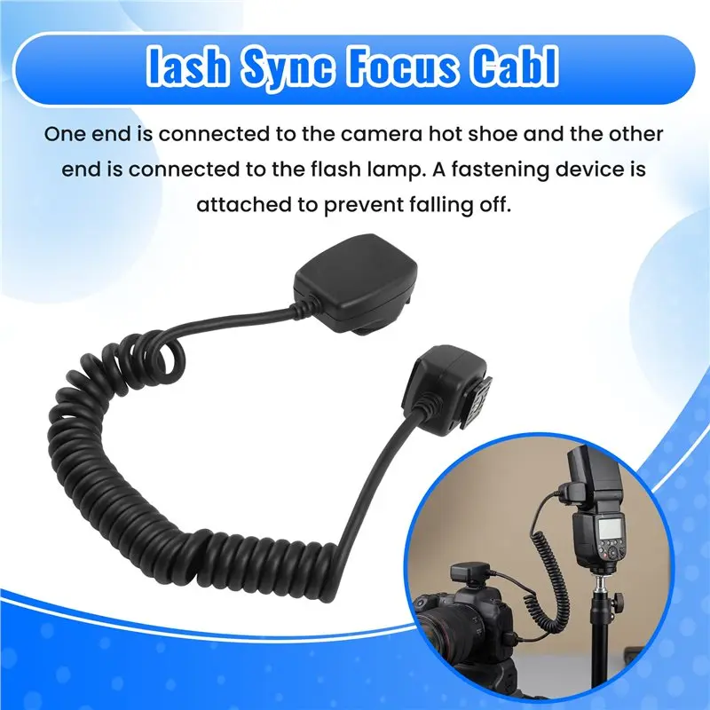 FFYY-OC-E3 Off Camera Flash Cable Hot Shoe Cord Sync Off-Camera Flash Focus Cable For 580EX II / 580EX