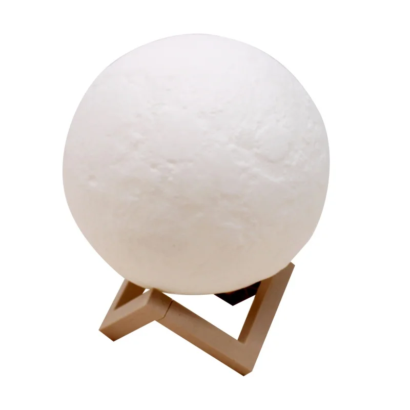 LED ضوء الليل 10 سنتيمتر مصباح القمر بطارية تعمل بالطاقة مع حامل مصباح النجوم ديكور غرفة نوم أضواء ليلية الاطفال هدية زر خلية #4