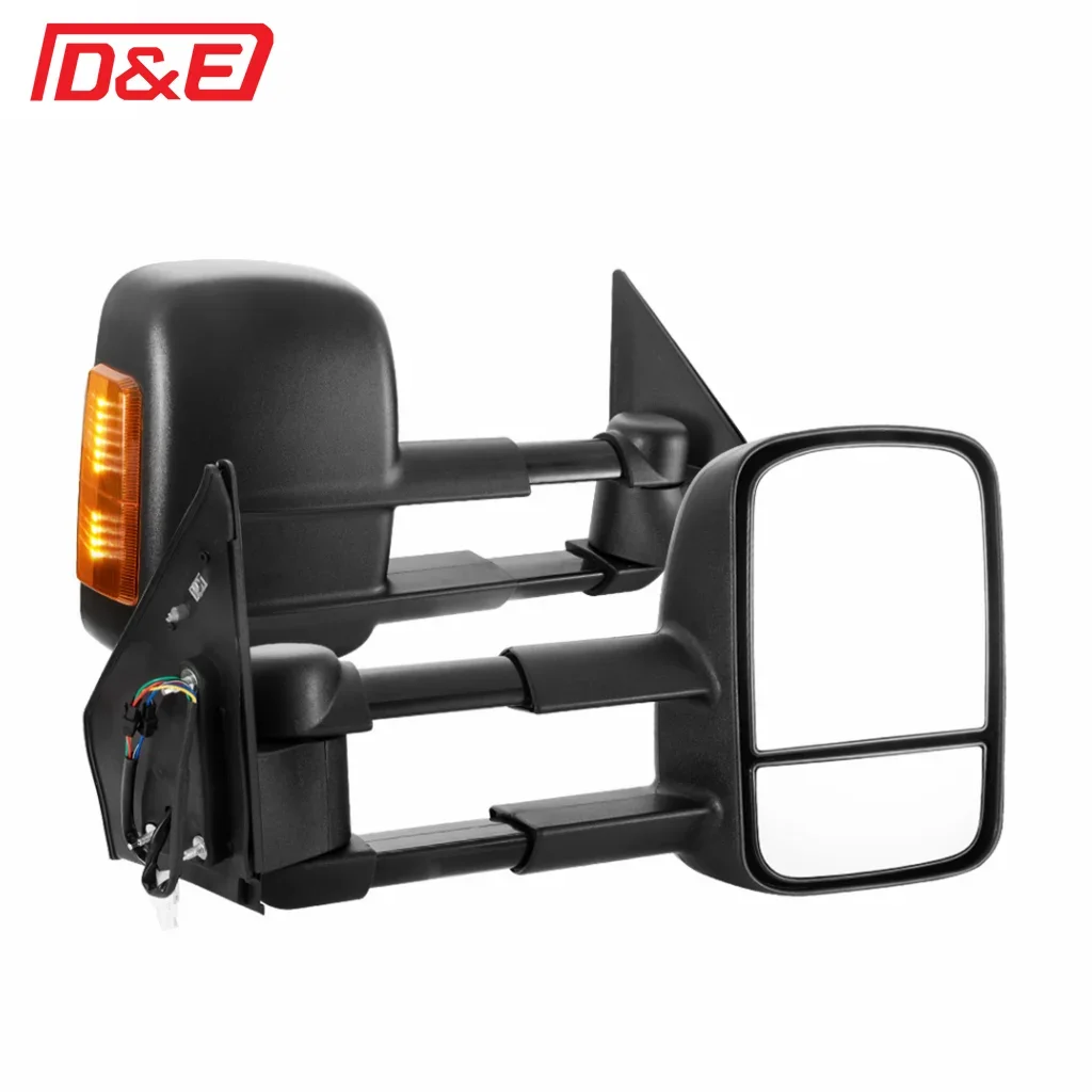 

Black Electric Extendable Side View Towing Mirrors For Toyota Land Cruiser 200 Series 2007-ON With Indicator