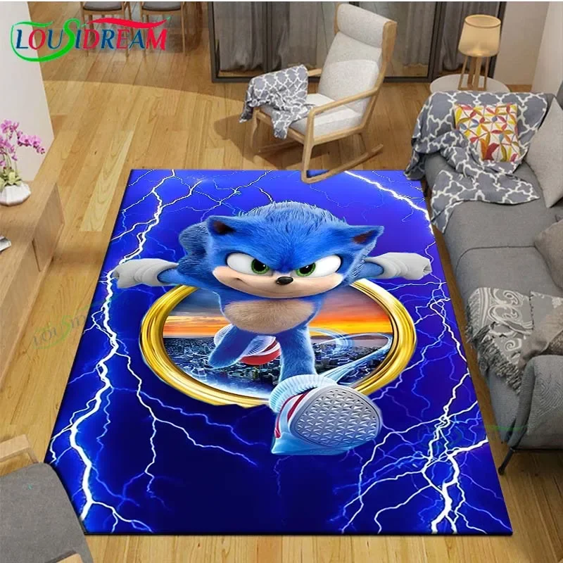 Anime Characters S-Sonics Carpet for  Living Room Home Sofa Decoration,Children Game Large Decor Floor Mat Yoga Mat Large Carpet
