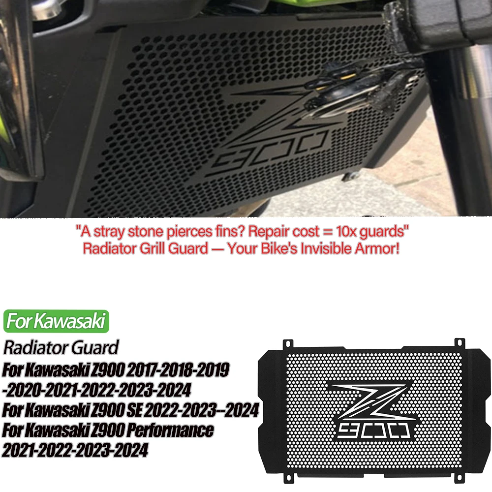 

Motorcycle Accessories Z900 Radiator Guard Grille Cover Protection Oil Cooler Grill Protetor For KAWASAKI Z900 2017-2024 2023