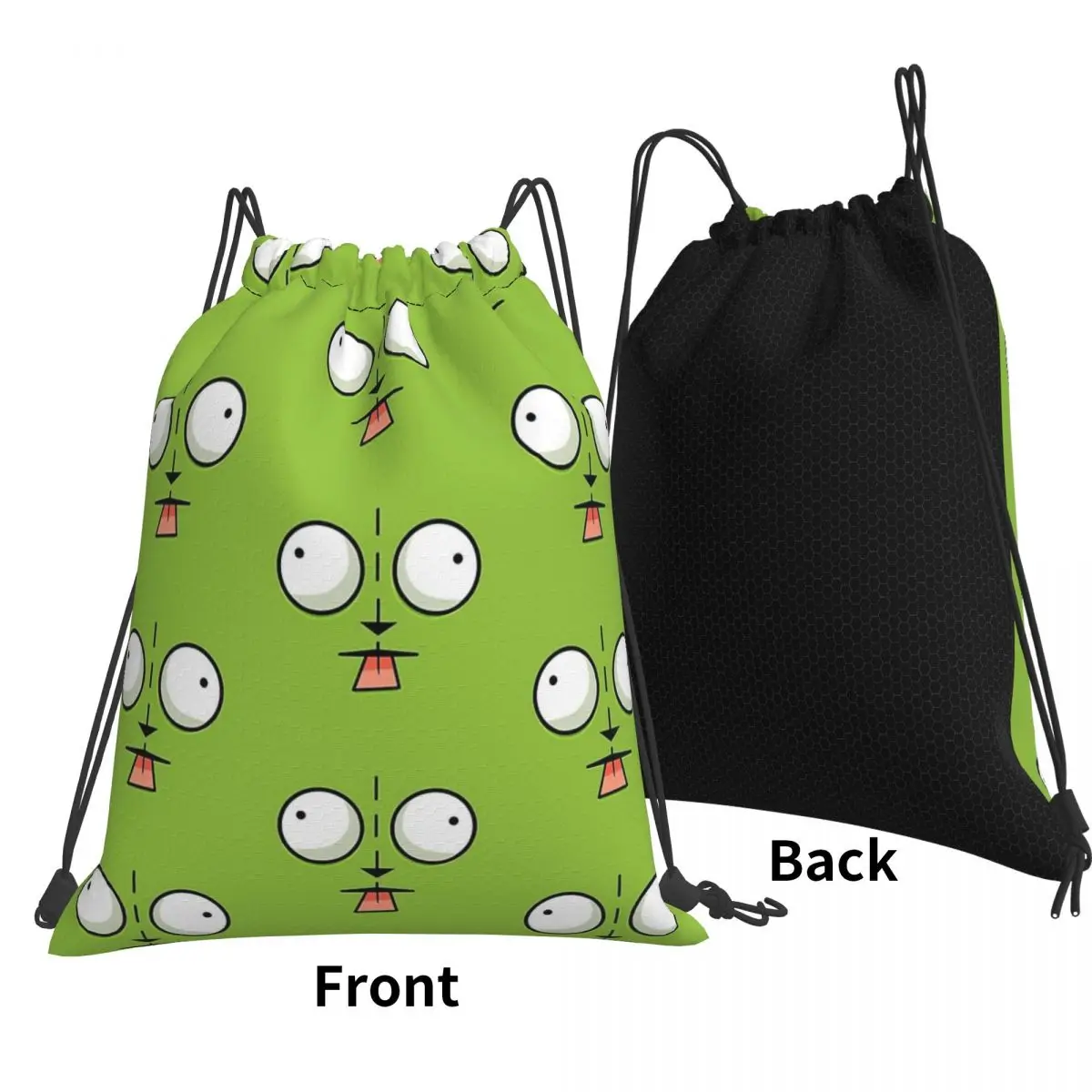 Gir Face - Invader Zim Cartoon Backpacks Portable Drawstring Bags Sports Bag Book Bags for Travel School