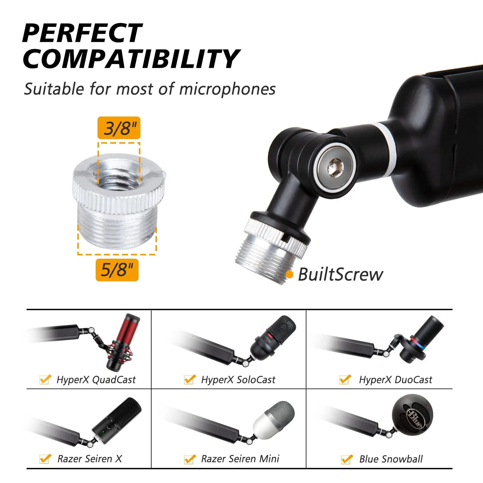 HyperX QuadCast Brazo Articulado Micrófono Ajustable - imagen 2
