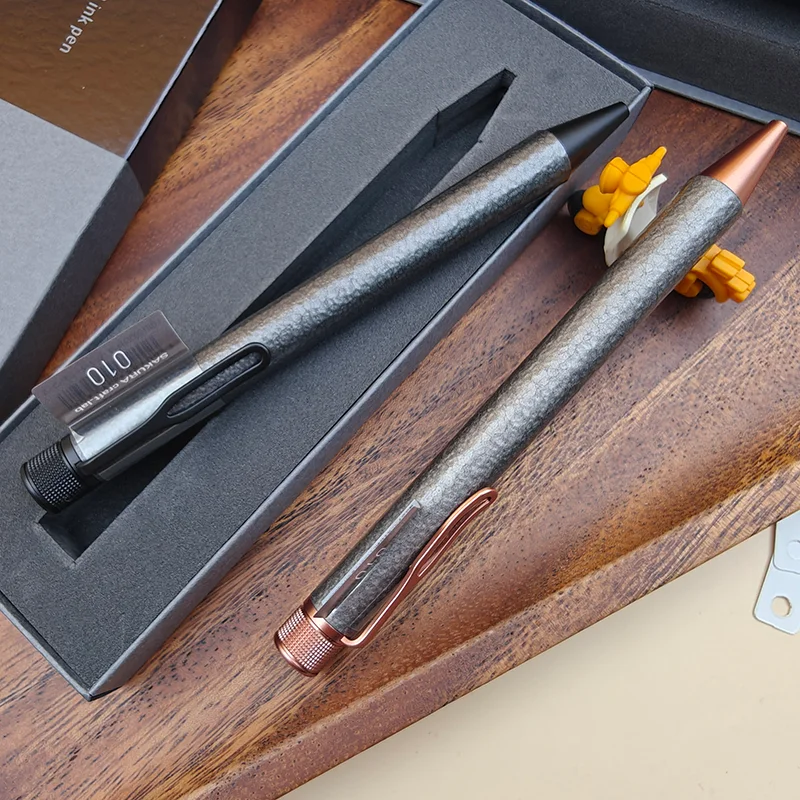 Japan SAKURA craft_lab 010 retro brass pen hammered gel ink ball pen gift high-end office business signature pen gel pen 0.5mm