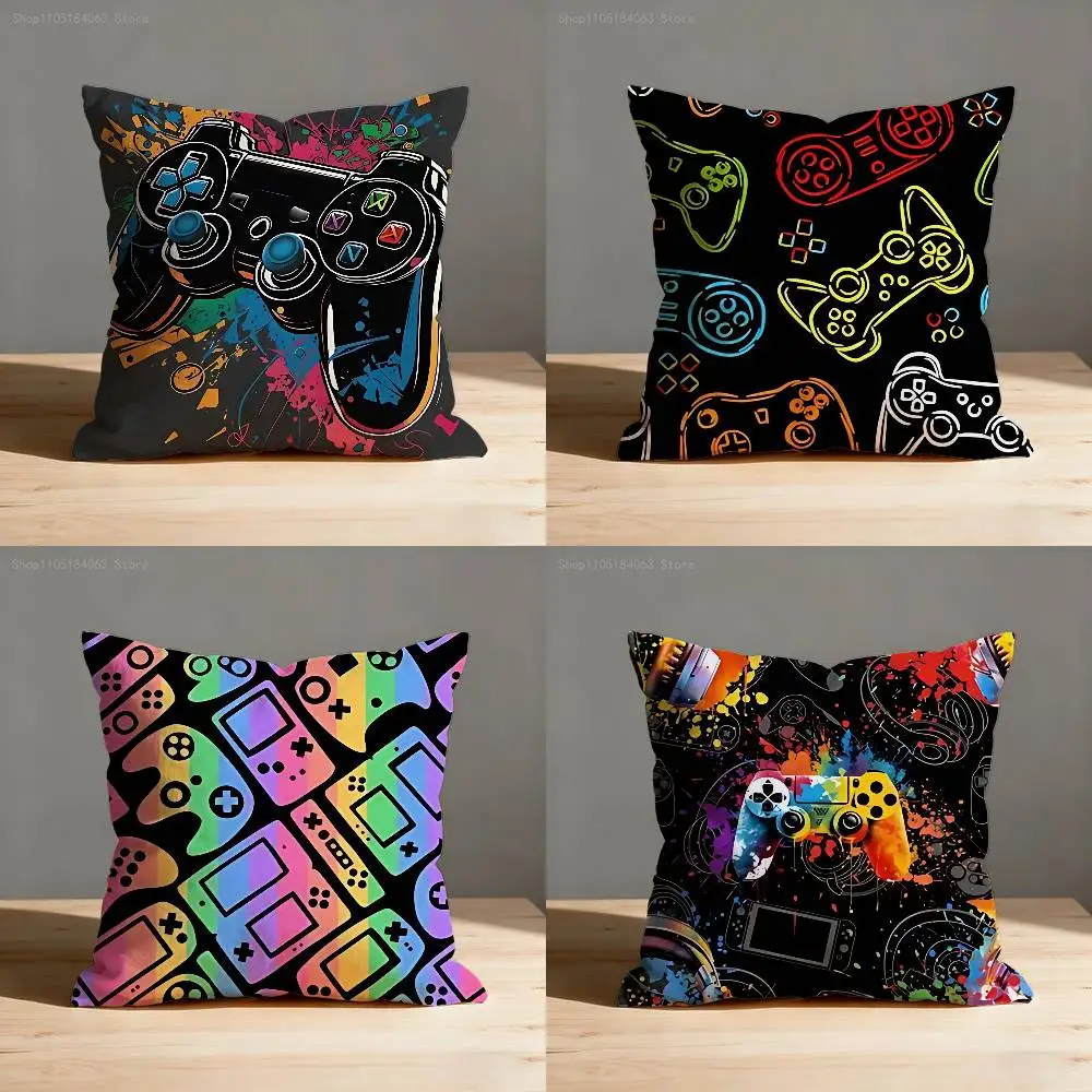 

Game Controller Desgin Pillow Case For Sofa Decor Car Office Room Printing Cushion Cover Decorations and Protector