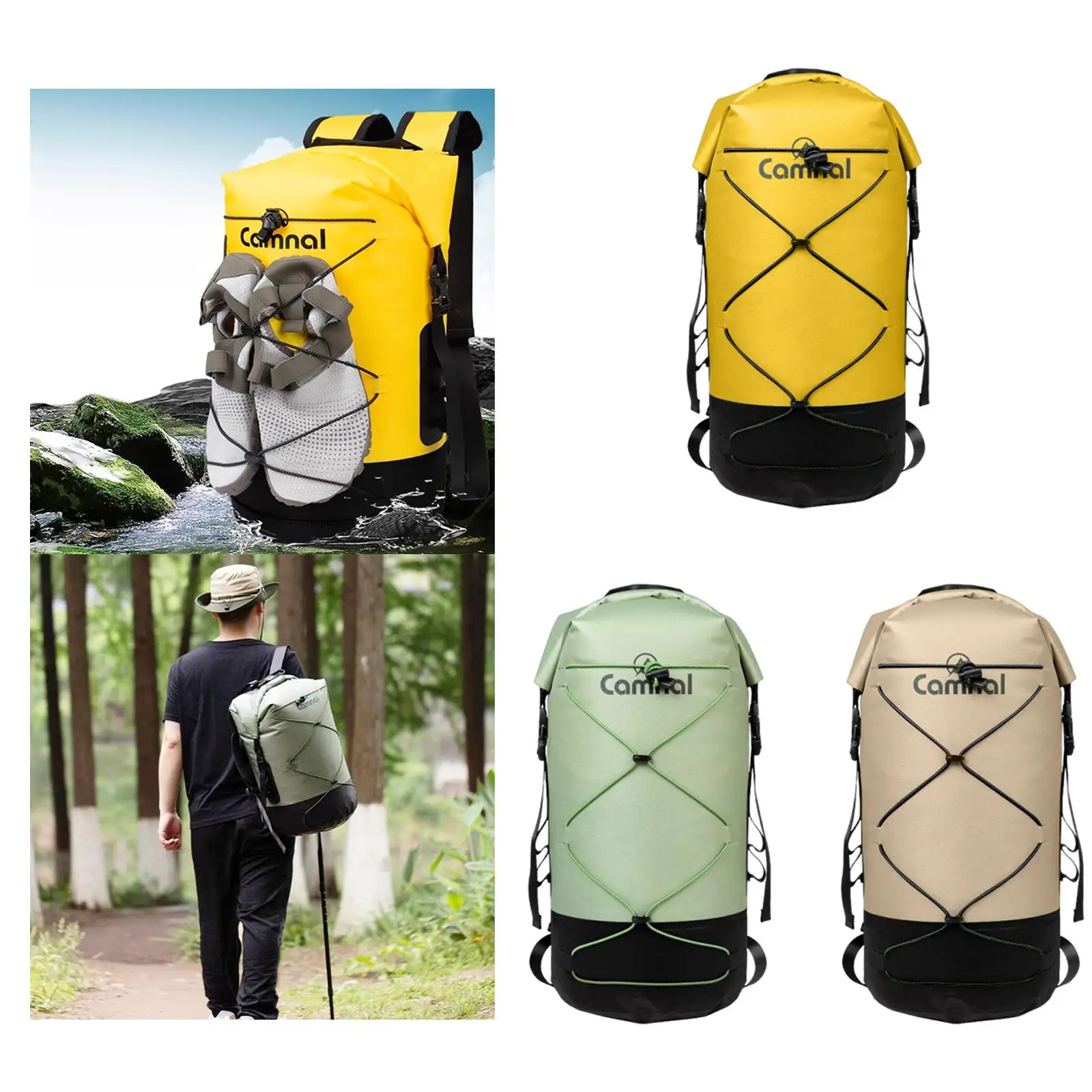 Floating Waterproof Dry Bag 40L Roll Top Storage Backpack for Water Sports Surfing Swimming Boating Hiking