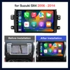 ワイヤレスカーマルチメディアプレーヤー,Carplay, 4g,bt,wifi,ラジオ,分割画面,Android,GPSナビゲーション,9インチ,Suzuki sx4 2006-2014に適合 6
