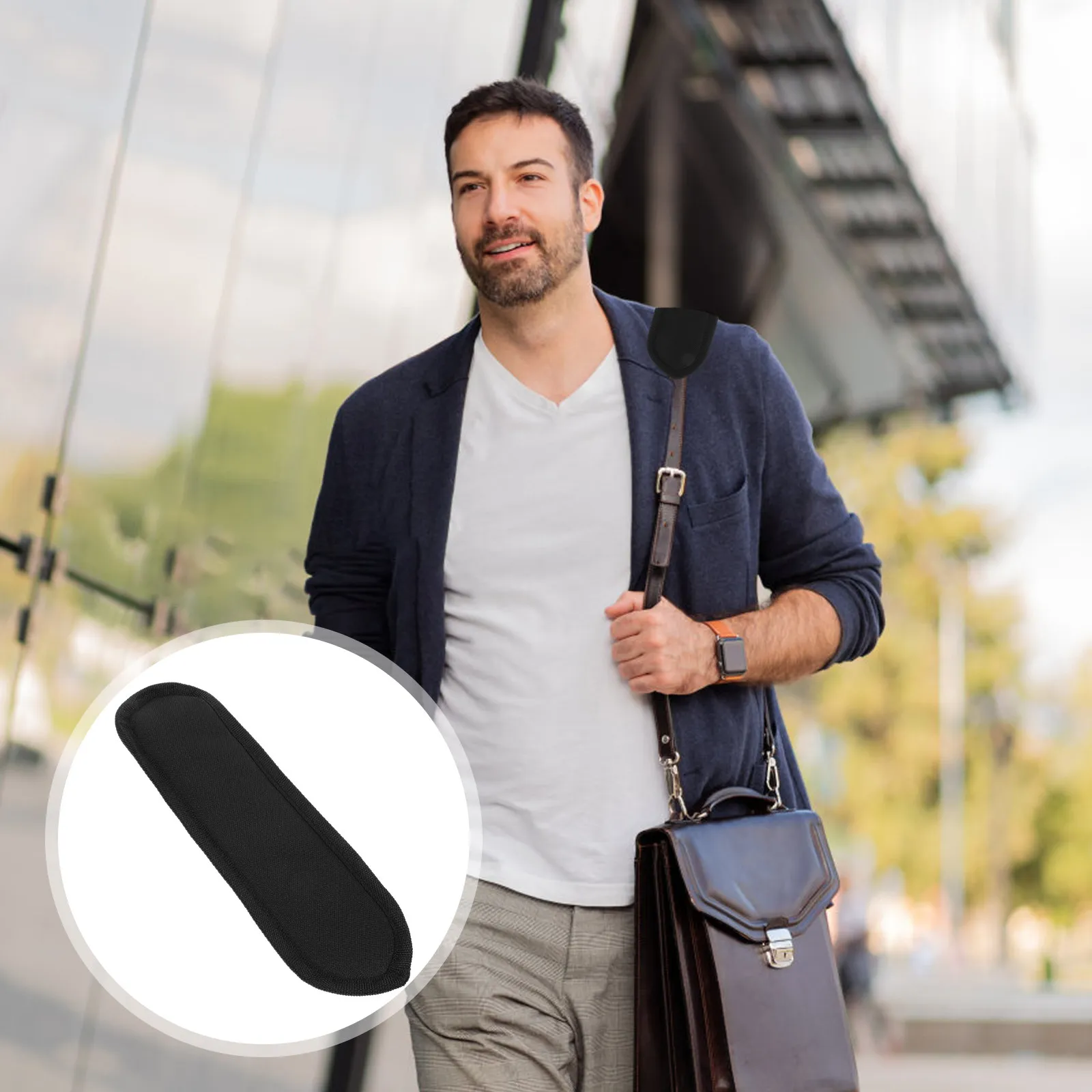 Thickened Shoulder Strap Pad Backpack Cushion for Reducing Pain Laptop Case Camera Bag Replacement Pad Backpack Strap Pads
