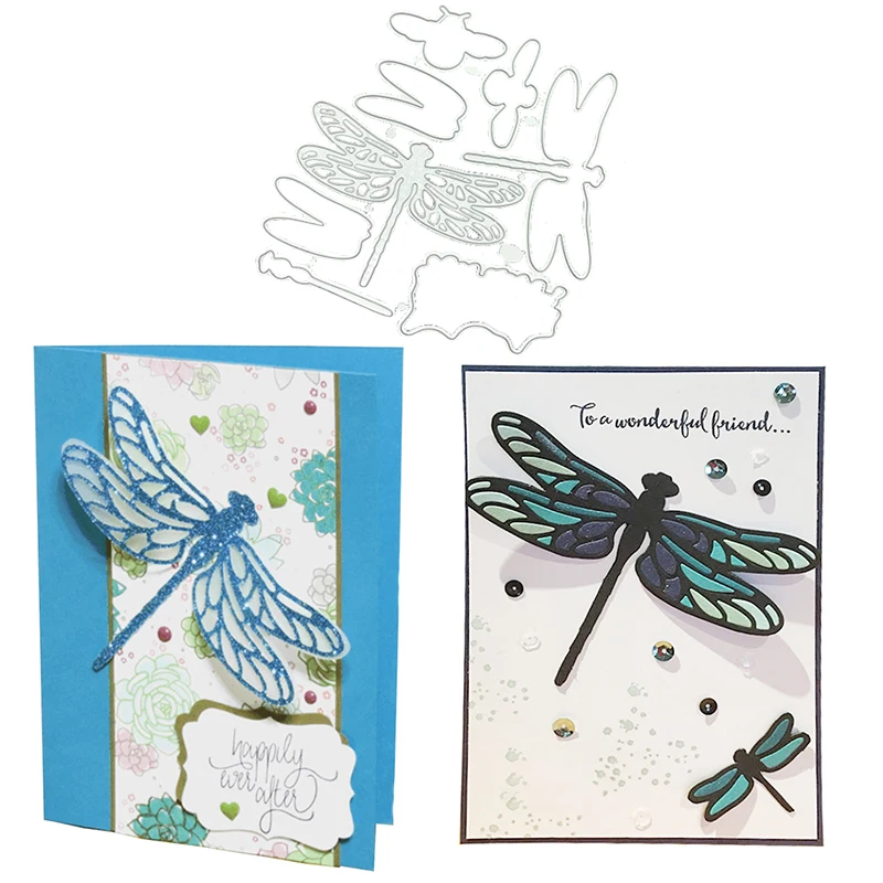 Wykrojniki Dragonfly DIY papier do zdjęć do scrapbookingu albumy rzemieślnicze karty do wycinania szablonów