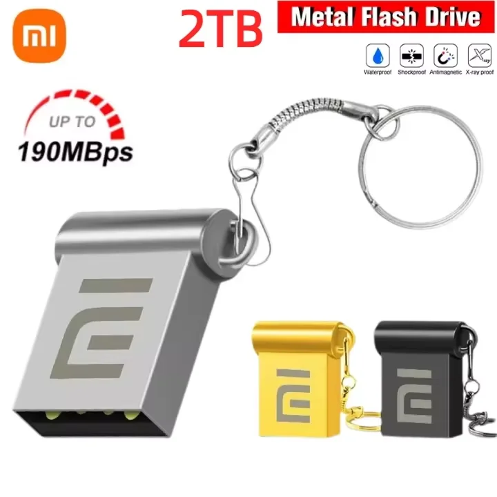 Xiaomi แฟลชไดรฟ์ปากกา2TB แฟลชไดรฟ์ USB 3.1ความเร็วสูง pendrive โลหะ1TB ความเร็วสูงแบบพกพา USB เมมโมเรียดิสก์ส่งข้อมูล