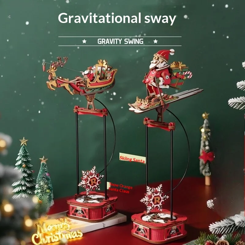 #￥Gravity Swing DIY Handmade Boy Girl Christmas Gift Creative Ornament Building Block Assembly Model