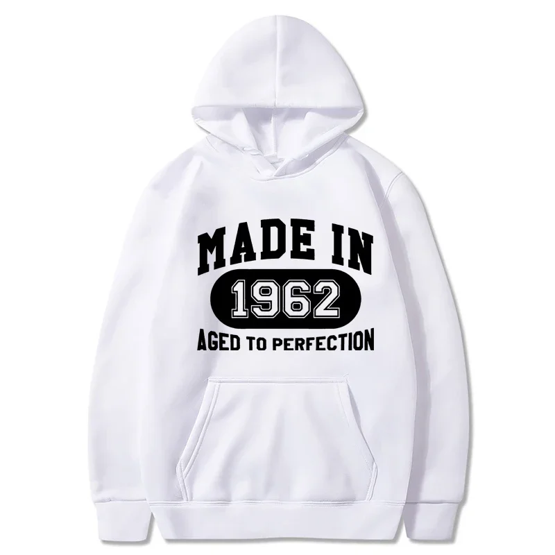 

Madein 1962 Women Hoodies Mens Letter Style Streetwear Fashion Loose Hoody Fleece Pullover Men Hoodie