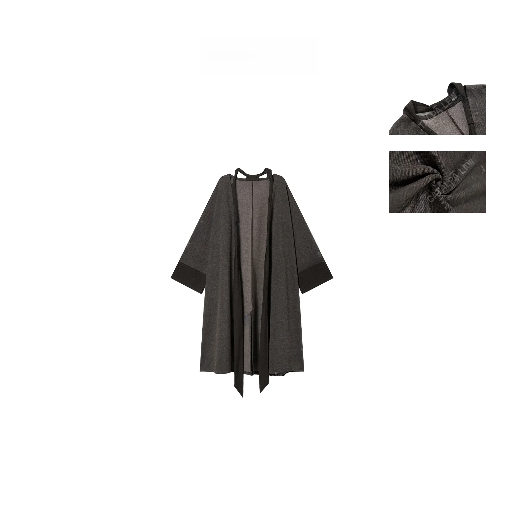 

Элегантное длинное пальто из смесовой шерсти с поясом-завязкой, приталенное, женская верхняя одежда для осеннего сезона, в традиционном китайском стиле