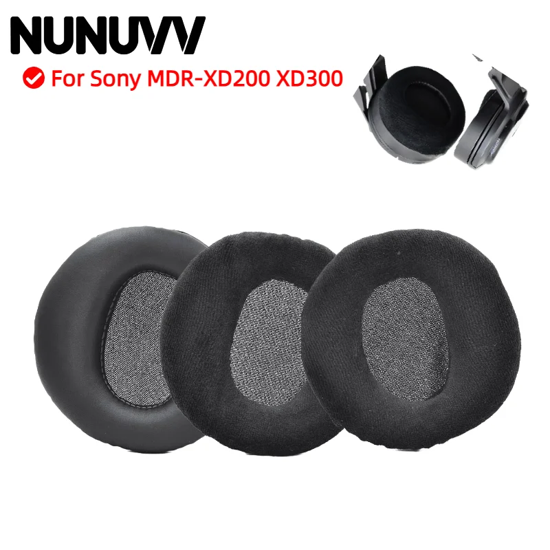 

NUNUVV Replacement Protein Ear Pads For Sony MDR-XD200 XD300 Headphones Soft Foam Ear Cushions High Quality repair parts