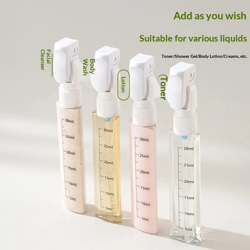 Leakproof 4 In 1 Refillable Travel Bottle Set Portable Dispenser Kit for Shampoo Perfume Cosmetic Business Travel Use view 4
