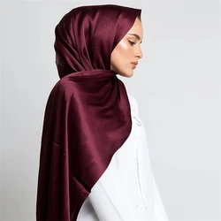 Premium Shimmer Silk Satin Hijab Scarf Women Luxury Medine Silk Veil Muslim Women Hijab Shiny Silk Shawl Women's Scarves