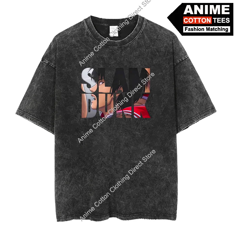 

Anime SLAM DUNK Rukawa Kaede T Shirt Y2k Harajuku Hip Hop Casual Unisex Streetwear T-shirt Vintage Cotton Oversized Loose Tees