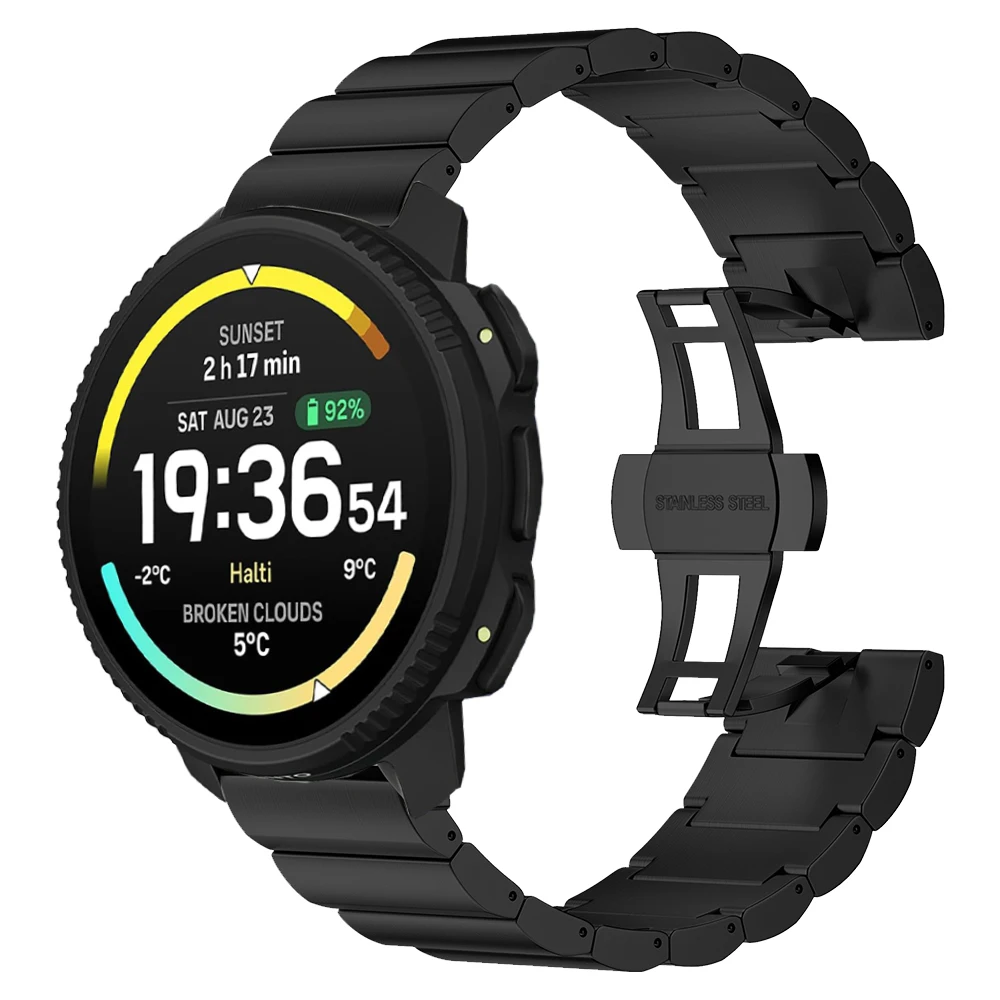 22mm Titanium Wristband For Suunto Vertical 2 / Run / RACE 2 S / Ocean Strap For Suunto 5 9 Peak Pro Replacement Band Bracelet
