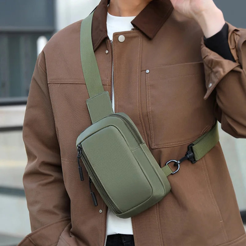 Neue Sport-Brusttasche, kleiner Rucksack für Herren, geeignet für den täglichen Gebrauch, Umhängetasche, Handytasche, Handytasche für die Taille. – Detail 3