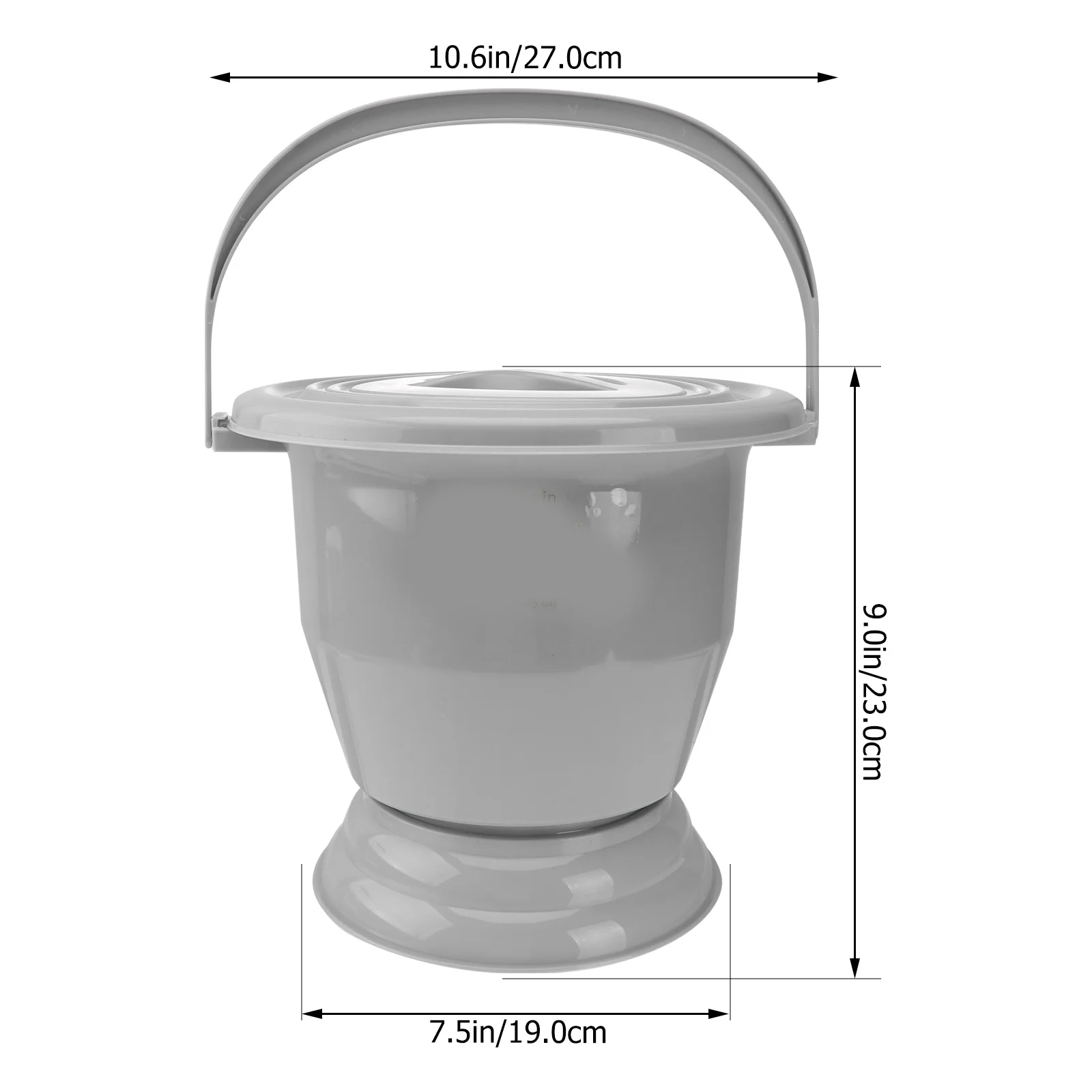 1 قطعة وعاء البول الكبار سميكة المبصقة مع غطاء مقبض محمول قطرة مقاومة دائم سهلة التنقل المنزل استخدام غرفة وعاء