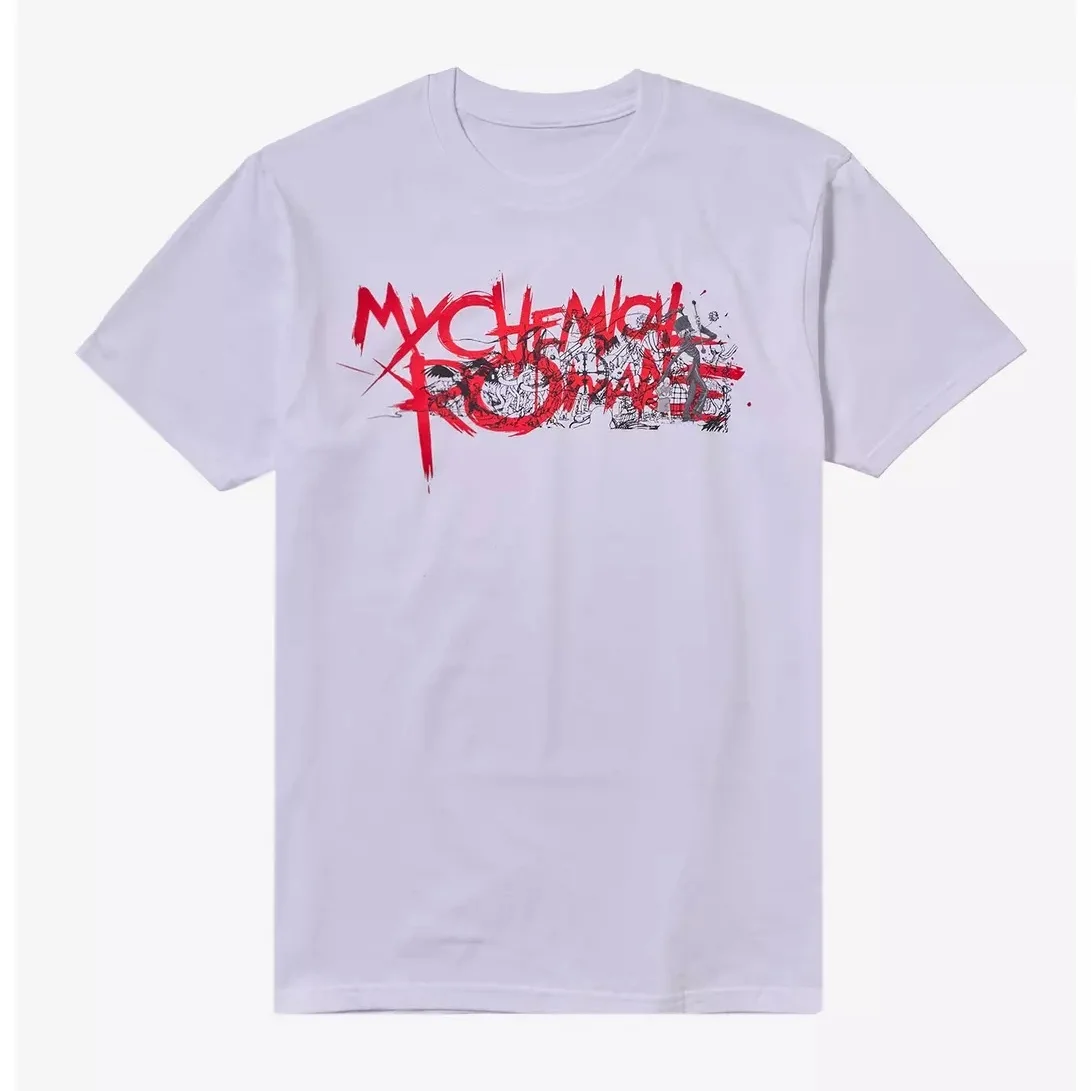 My Chemical Romance Parade Red Logo Band T-Shirt Cotton Graphic Tee Men Women Summer Streetwear