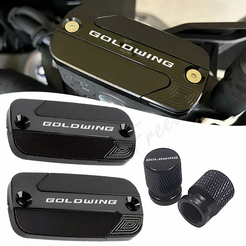 Cubierta de cilindro maestro de depósito de líquido de freno delantero, tapa de taza de aceite, CNC, para GOLDWING 1800, Goldwing 1800, 1500, GL1800