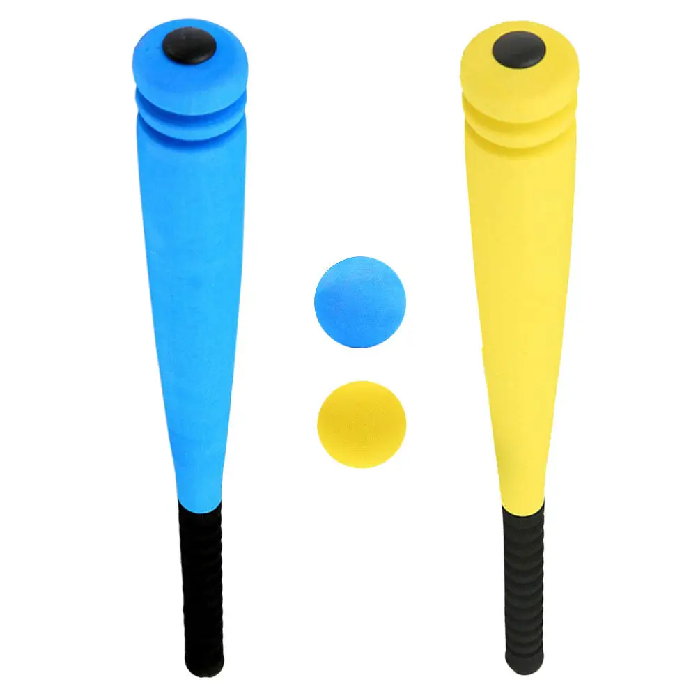 

2Sets Kids Foam Baseball Bat Soft Foam Construction Lightweight Portable Bat for Outdoor Preschool Baseball Training