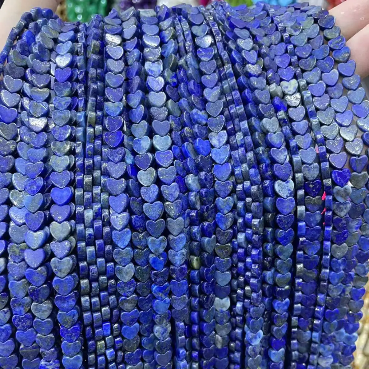 

Natural Stone Beads Heart Shape Lapis Lazuli Crystal Loose Beads 6mm Agate For Bracelets Necklace Jewelry Making