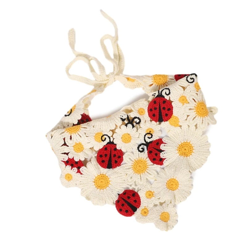 

Delicate Crochet Cartoon Turban Hot Girls Taking Photo Hair Scarf Knitted Headband for Women Traveling Hair Accessory