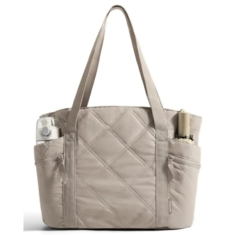 Bolso Tote BAGSMART Crush para Mujer, 20L, Bolso de Trabajo Acolchado con Cierre, Artículos Esenciales de Viaje, Bolso de Enfermera para Hospital