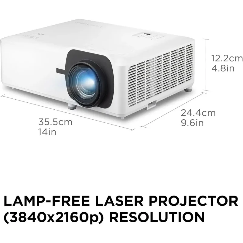 ViewSonic LS901-4K True 4K UHD Laser Projector 5500 Lumens 4.2ms 240Hz HDR Auto Keystone Dual HDMI USB-C for Home Theater Gaming