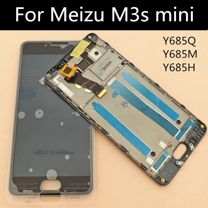 For Meizu M3s Mini Meizu m3s Y685 LCD Display+Touch Screen With Frame Digitizer Replacement Accessories