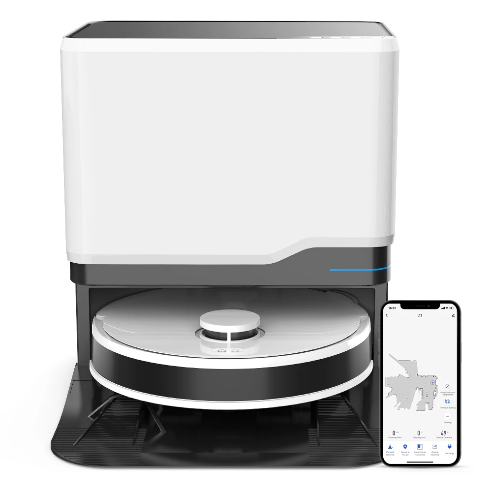 

2026 New ModelSmart Robo Sweeping Automatic Cleaning Mopping Robot Vacuum Cleaner Hot Air Dry System Mildew Prevention EU Plug R