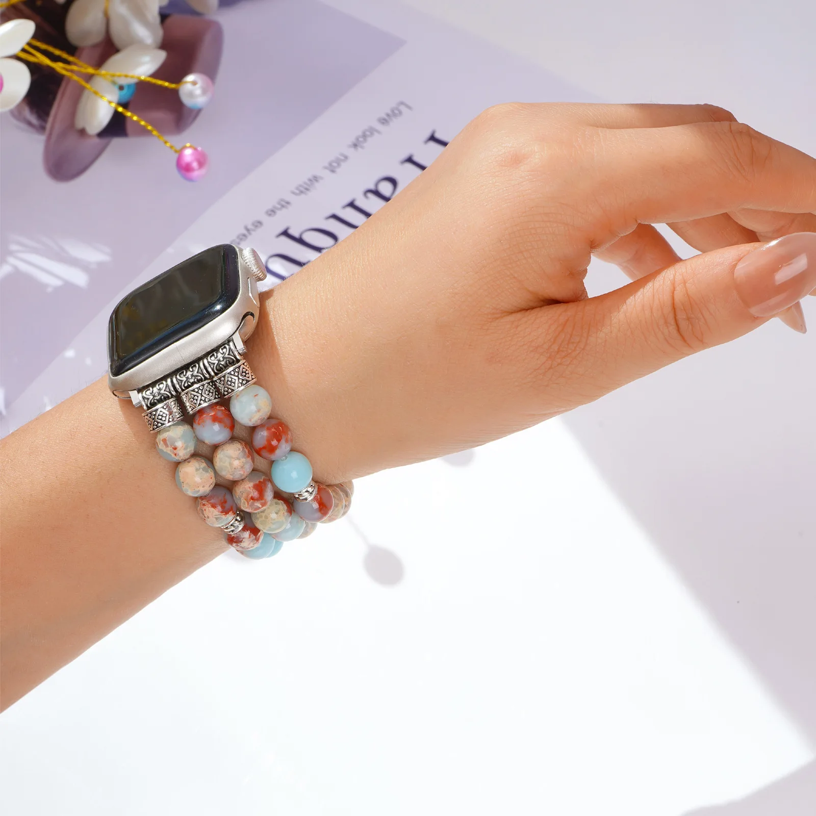 سوار متوافق مع ساعة أبل، سلسلة حزام، منتج الأكثر مبيعًا عبر الحدود، إكسسوارات ساعات ذكية، بدون علامة تجارية 2332 #3