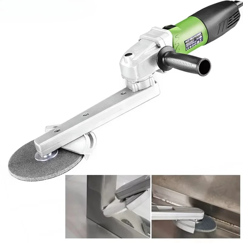 Stainless Steel Fillet Weld Grinder Corner Metal Polishing Machine 800W Adjustable Speed Angle Polisher for Fabrication 110V/220