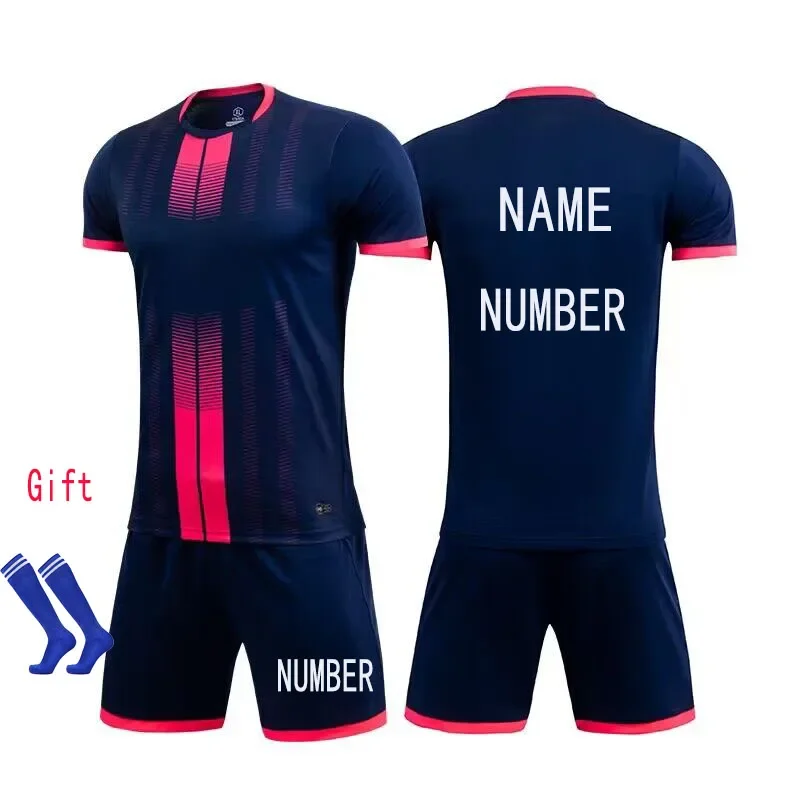 Jongens voetbalshirt trainingspak Kindvoetbal Sportuniformen Kinderen spelen bal Sportkleding Kits vest kindervoetbalpak Sokken 1